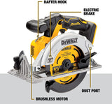 DeWalt DCS565B 20V MAX Brushless Cordless 6 1/2 in. Circular Saw (Tool-Only)