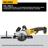 DEWALT DCS571B Atomic 20V Max Brushless 4 1/2" Cordless Circular Saw (Tool Only)