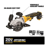 DeWalt DCS571P1 ATOMIC 20V MAX Brushless 4 1/2 in. Cordless Circular Saw Kit with 5.0 Ah Battery Pack, Charger and Bag