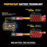 DeWalt DCS577X1 FLEXVOLT 60V MAX* 7-1/4 in. Cordless Worm Drive Style Saw 9.0Ah Battery Kit