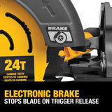 DeWalt DCS578X2 FLEXVOLT 60V MAX Brushless 7-1/4 in. Cordless Circular Saw with Brake Kit