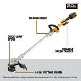 DeWalt DCST922P1 20V MAX Lithium-Ion Brushless Cordless String Trimmer with (1) 5.0Ah Battery and Charger Included
