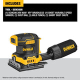 DEWALT DCW200B 20V MAX XR Brushless Cordless 1/4 Sheet Variable Speed Sander (Tool Only)
