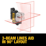 DeWalt DW089K Self Leveling 3 Beam Line Laser