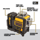 DeWalt DW089LR 12V 3 X 360 Degree Red Line Laser
