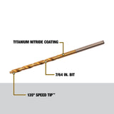 DeWalt DW1307 7/64" Titanium Nitride Coating Speed Tip Drill
