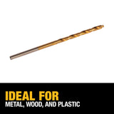 DeWalt DW1307 7/64" Titanium Nitride Coating Speed Tip Drill
