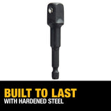 DEWALT IMPACT READY SOCKET ADAPTER 1/4" HEX TO 1/2" SOCKET DW2547IR (25 PACK)