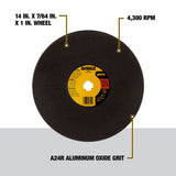 DeWalt DW8001 14" X 7/64" X 1" General Purpose Chop Saw Wheel