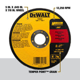 DEWALT DW8063 5-Inch by .045-Inch by 7/8-Inch Abrasive Metal/INOX Cutting Wheel