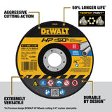 DEWALT DW8063 5-Inch by .045-Inch by 7/8-Inch Abrasive Metal/INOX Cutting Wheel