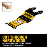 DeWalt DWA4270-3 1 1/4" Precision Tooth Oscillating Tool Blade- 3 Pack