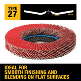 DeWalt DWA8280HRT XP Ceramic Ultra Performance Jumbo Flap Disc 4 1/2" X 5/8-11"