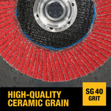 DeWalt DWA8280HRT XP Ceramic Ultra Performance Jumbo Flap Disc 4 1/2" X 5/8-11"