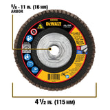 DEWALT DWA8280H FLAP DISC, 13,300 RPM, 4 1/2 IN. DIA. SG40