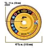 DEWALT DWA8281HCTR Type 27 Ceramic Flap Disc - 60 Grit - 4 1/2" Diameter