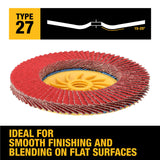 DEWALT DWA8281HCTR Type 27 Ceramic Flap Disc - 60 Grit - 4 1/2" Diameter
