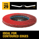 DEWALT DWA8281H 60G T29 XP Ceramic Flap Disc, 4-1/2" x 5/8"