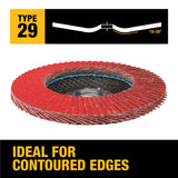 DEWALT DWA8282H FLAP DISC, 13,300 RPM, 4 1/2 IN. DIA. SG80