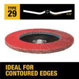 DEWALT DWA8286H 7X5/8-11IN SG40 T29 CERAMIC FLAP DISC