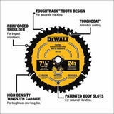 DEWALT DWAW71424B10 7-1/4 In 24T ELITE SERIES SAW BLADE 10 PACK