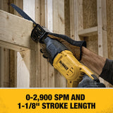 DeWalt DWE305 12 Amp Keyless Variable Speed Corded Reciprocating Saw