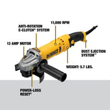 DeWalt DWE43115 13-Amp Corded 4-1/2 in. to 5 in. Angle Grinder