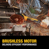 DeWalt DWE43840CN Angle Grinder With Rat Tail Kickback Brake, 7"