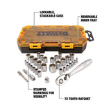 DeWalt DWMT73804 34 Piece 1/4" & 3/8" Drive Socket Set