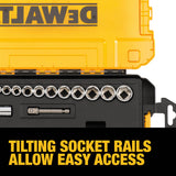 DeWalt DWMT73804 34 Piece 1/4" & 3/8" Drive Socket Set