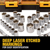 DeWalt DWMT73804 34 Piece 1/4" & 3/8" Drive Socket Set