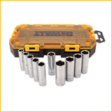 DeWalt DWMT73815 10 Piece Metric 1/2" Drive Deep Socket Set