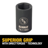 DeWalt DWMT75118OSP Mechanics 6 Point 1/2" Drive Impact Socket 5/8" SAE
