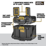 DeWalt DWST08060 DEWALT TOUGHSYSTEM 2.0 ADJUSTABLE WORK LIGHT WITH STORAGE