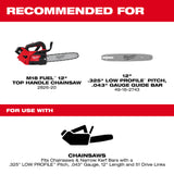 Milwaukee 49-16-2742 12" .325" LOW PROFILE Pitch, .043" Gauge Saw Chain