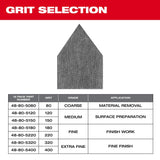 Milwaukee 48-80-5120 120 Grit Mesh Sanding Sheets for M12 FUEL Orbital Detail Sander (12 PK)