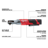 Milwaukee 2557-22 M12 FUEL 3/8 in. Ratchet 2 Battery Kit