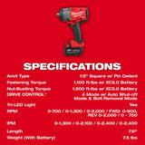 Milwaukee 2967-22GG M18 FUEL 1/2" HTIW w/ Friction Ring & Grease Gun Combo Kit