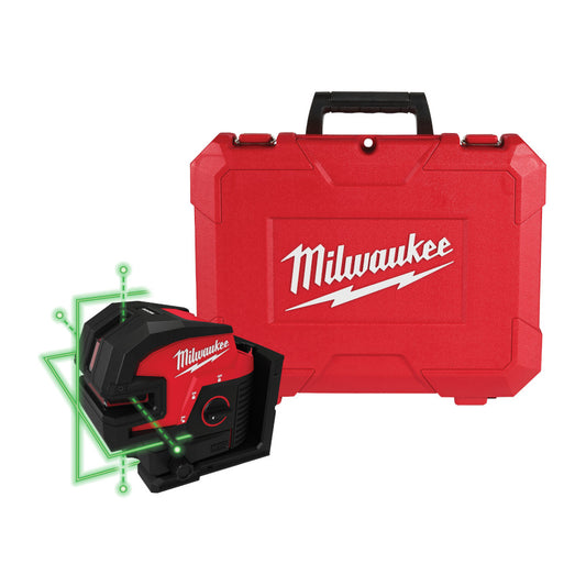 Milwaukee 3624-20 M12 Green Laser â€“ Cross Line & 4-Points