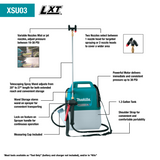 Makita XSU03Z 18V LXT Lithium‑Ion Cordless 1.3 Gallon Sprayer, Tool Only