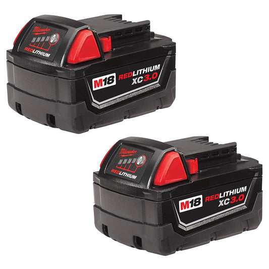 Milwaukee 48-11-1822 M18 REDLITHIUM High Capacity 3.0Ah Battery Pack (2 Piece)