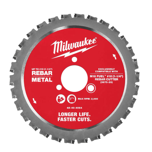Milwaukee 48-40-4068 #10 (1-1/4”) Rebar Cutting Blade - 10 PK