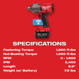 Milwaukee 2864-22R M18 FUEL w/ONE-KEY High Torque Impact Wrench 3/4" Friction Ring Kit