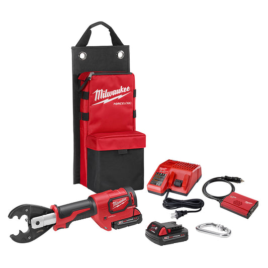 Milwaukee 2678-22O M18 Ãƒâ€šÃ‚Â FORCE LOGIC 6T Utility Crimping Kit with D3 Grooves and Fixed O Die