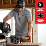 Milwaukee 603G-M FREEFLEX Hybrid Work Tee - Short Sleeve - Gray M