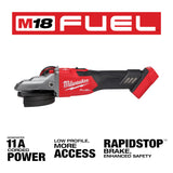 Milwaukee 2887-20 M18 FUEL 5" Flathead Braking Grinder, Slide Switch Lock-On