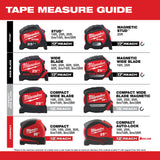 Milwaukee 48-22-6825 25 ft. Compact Auto Lock Tape