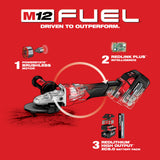 Milwaukee 2887-20 M18 FUEL 5" Flathead Braking Grinder, Slide Switch Lock-On