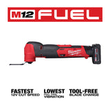 Milwaukee 2526-21XC M12 FUEL Oscillating Multi-Tool Kit