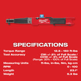 Milwaukee 2466-20 M12 FUEL 1/2 in. Digital Torque Wrench with ONE-KEY